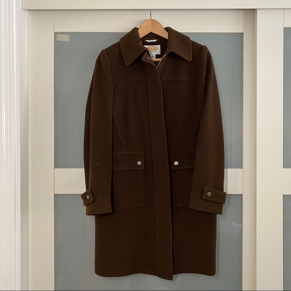 Talbots Soft Brown Warm Wool Coat Sz XS